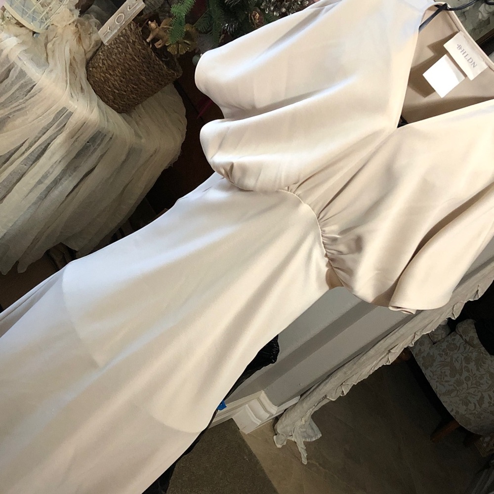 BHLDN Cream Maxi Dress